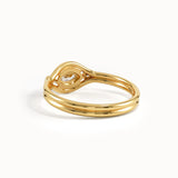 14 Ayar Altın Bezel Markiz Yüzük