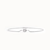 14 Ayar Altın Damla Pırlanta Detaylı Zarif Bileklik