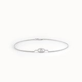 14 Ayar Altın Pırlanta Detaylı Evil Eye Bileklik