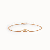 14 Ayar Altın Pırlanta Detaylı Evil Eye Bileklik