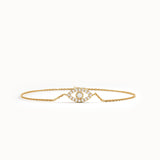 14 Ayar Altın Evil Eye Pırlanta Charm Bileklik