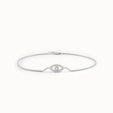 14 Ayar Altın Evil Eye Pırlanta Charm Bileklik