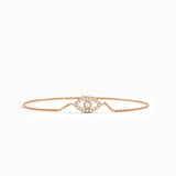 14 Ayar Altın Evil Eye Pırlanta Charm Bileklik