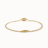 14 Ayar Altın Evil Eye Pırlanta Charm Bileklik