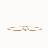 14 Ayar Altın Laboratuvar Pırlantalı Ay Bileklik