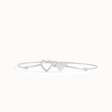 14 Ayar Altın Kalp Figürlü Minimal Charm Bileklik