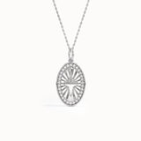 14 Ayar Altın Yıldızlı Oval Kolye