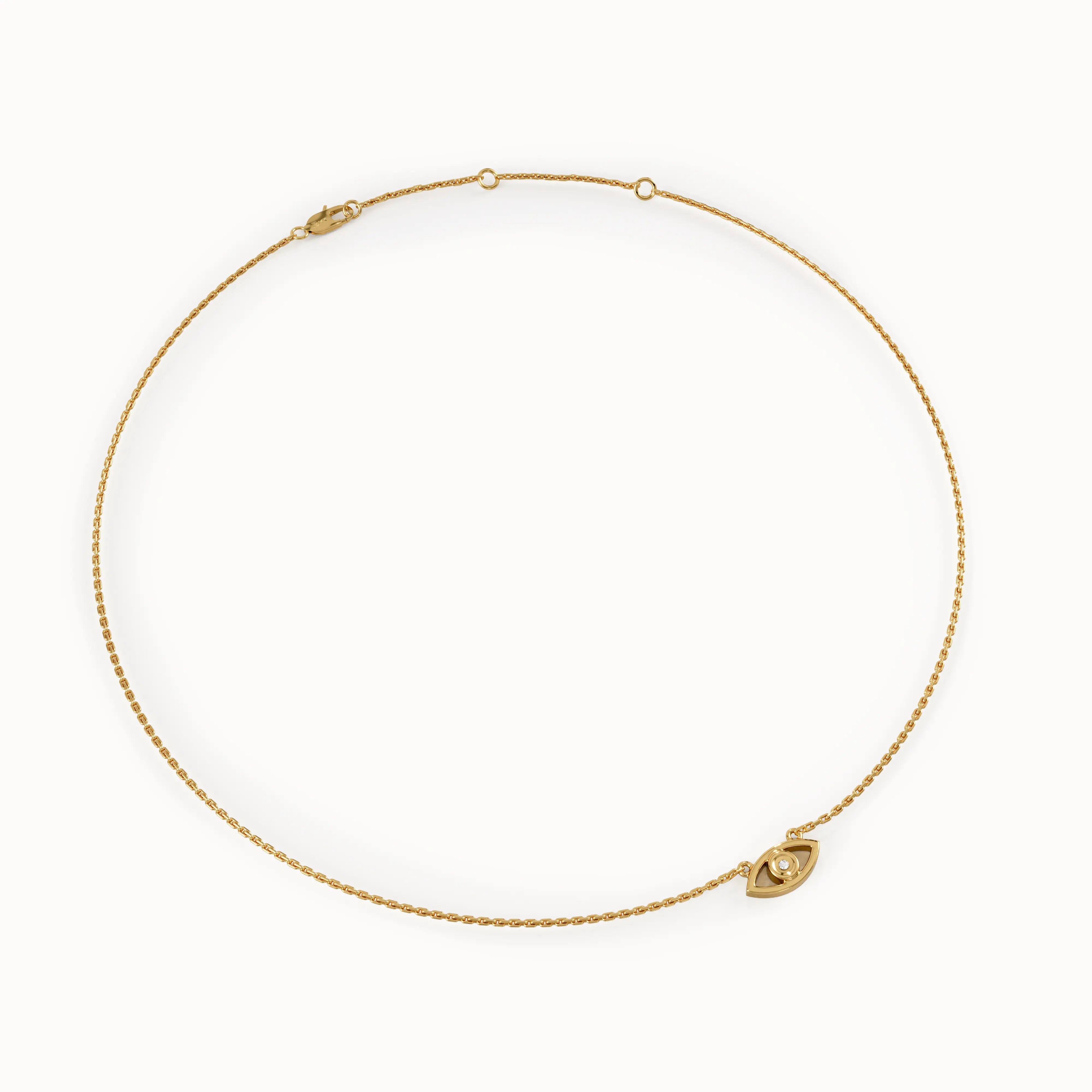 14 Ayar Altın Evil Eye Kolye