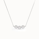 14 Ayar Altın Trio Bezel Taşlı Kolye