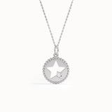 14 Ayar Altın Taşlı Yıldız Detaylı Kolye